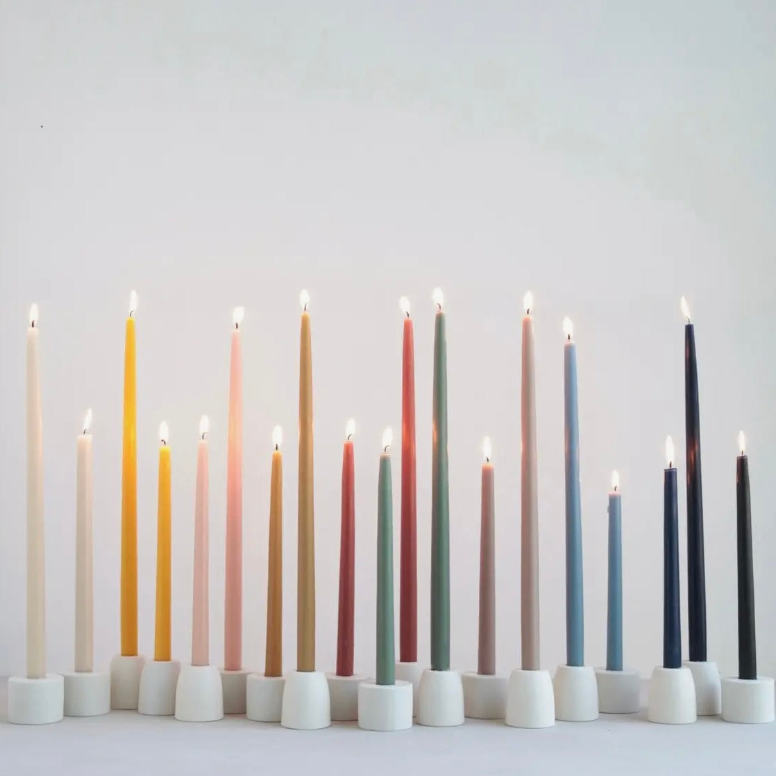 12" Dipped Taper Candle in Peat