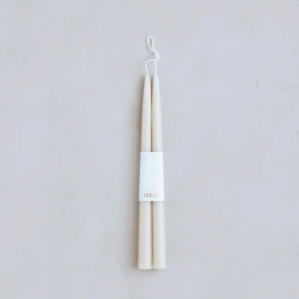 12" Dipped Taper Candle in Parchment