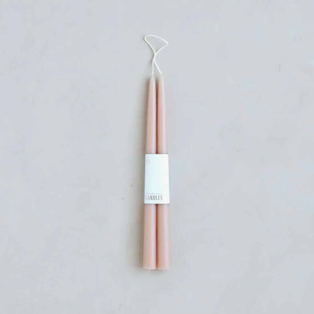 12" Dipped Taper Candle in Petal