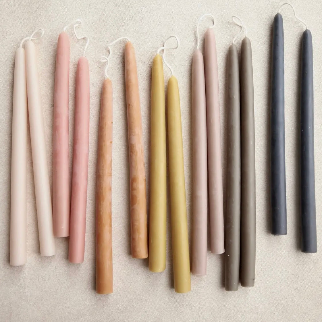 12" Beeswax Taper Candle in Ochre