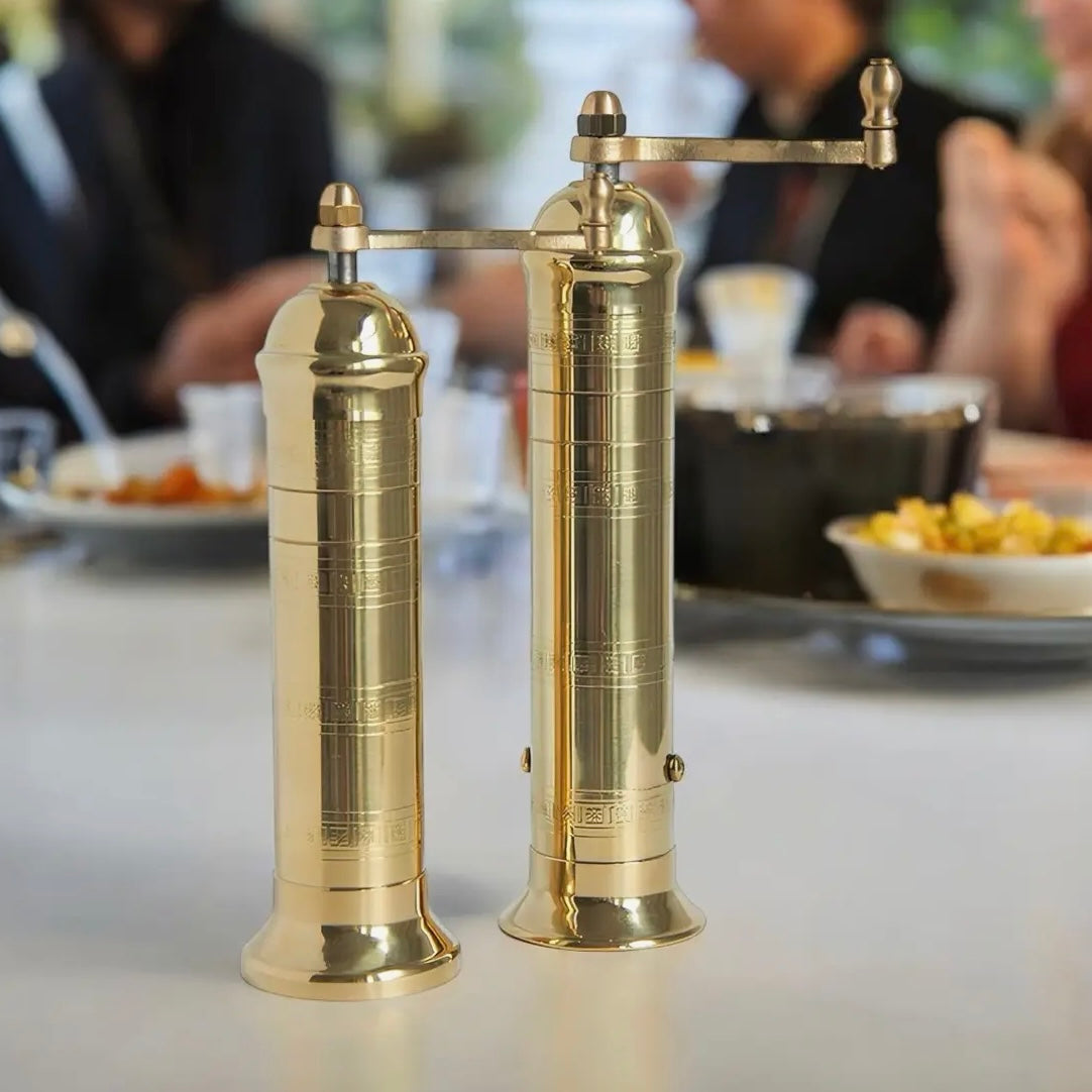 The Original 'Brass Mill' - 8" salt grinder